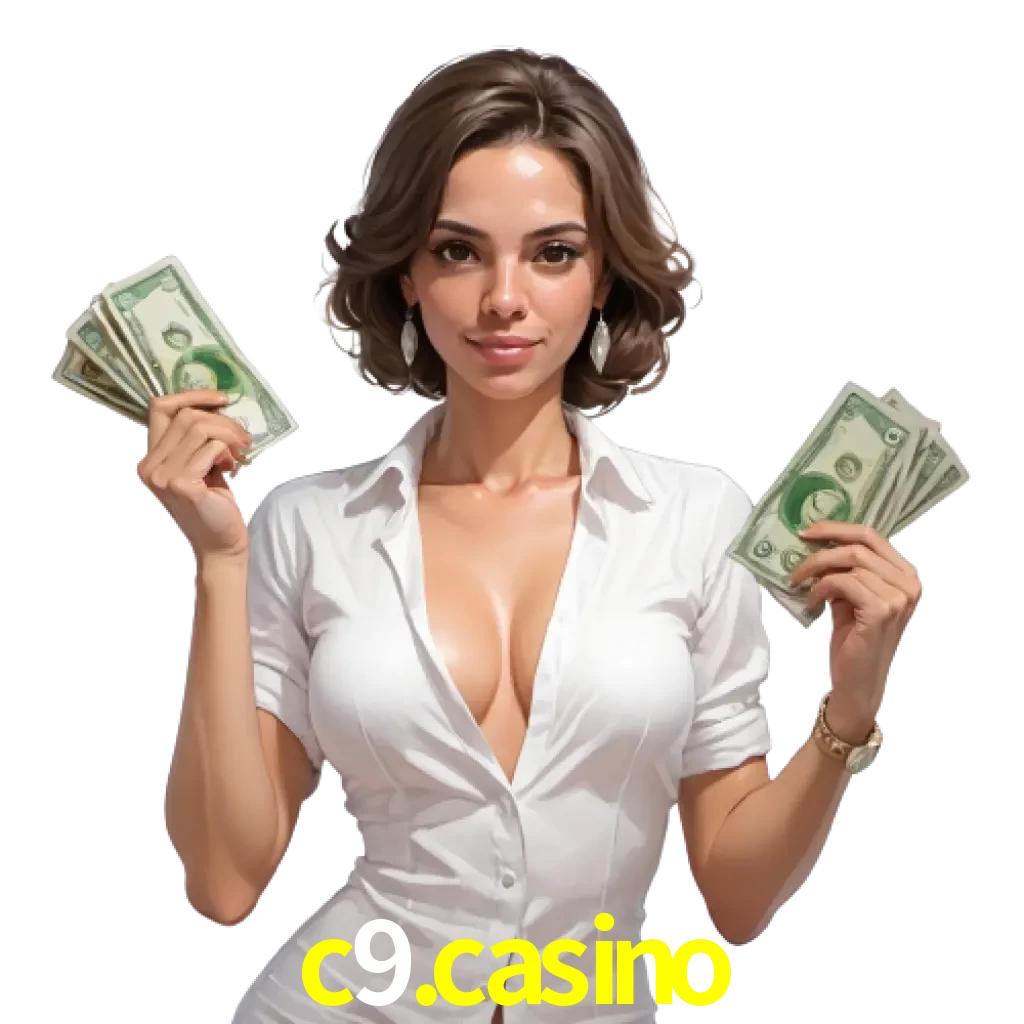 woman with money playing in C9.CASINO bet casino