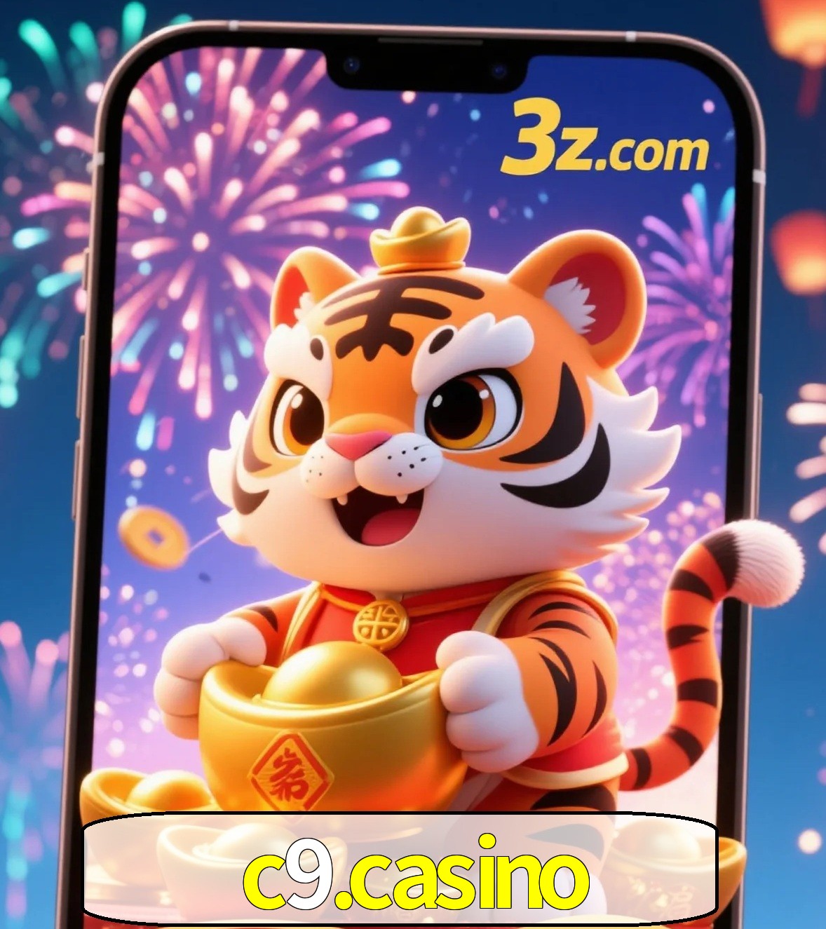 Slot machine 3D icon with number 7 and 1